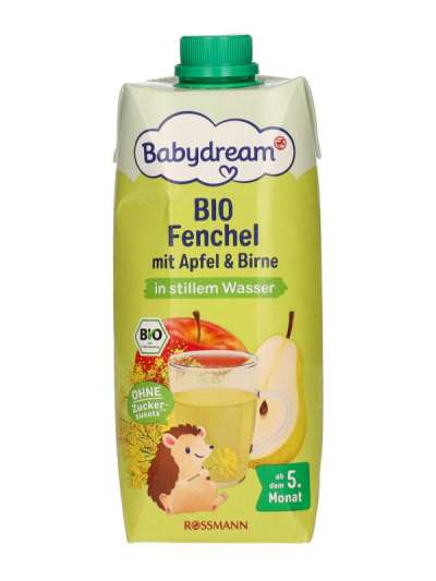 Babydream Bio Édesköménytea,almával és körtével 5 hónapos kortól - 500 ml