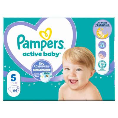 Pampers Active Baby Giant Pack pelenka 11-16 kg, méret: 5 - 64 db