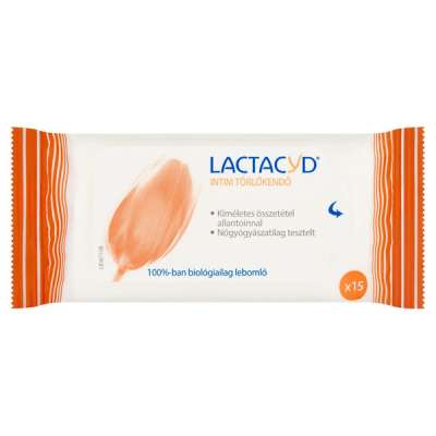 Lactacyd intim törlőkendő - 15 db