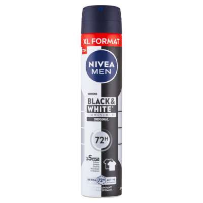 Nivea Men Black & White Invisible Original izzadásgátló dezodor - 200 ml