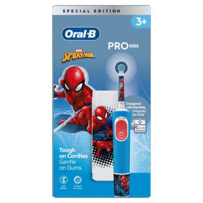 Oral-B Pro Kids Spiderman elektromos fogkefe + utazótok - 1 db