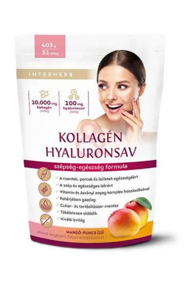 Interherb Kollagén&Hyaluronsav italpor mangó - 403 g