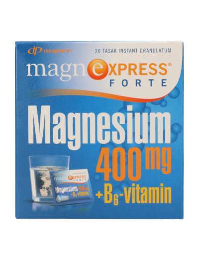 MagnExpress Forte magnéziumtartalmú citromízű granulátum édesítőszerekkel - 20 db
