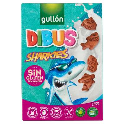 Gullón Dibus Sharkies gluténmentes reggeliző keksz - 250 g