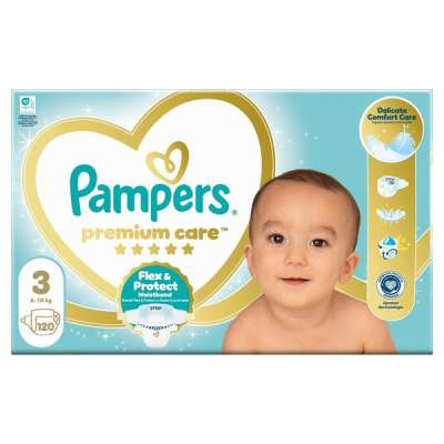 Pampers Premium Care Mega Box pelenka 3-as méret, 6-10 kg - 120 db