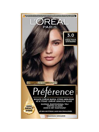 L'Oréal Paris Préférence Hajfesték 3 Brasilia - Sötétbarna - 1 db