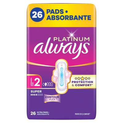 Always Platinum Super Quattro Pack egészségügyi betét - 26 db