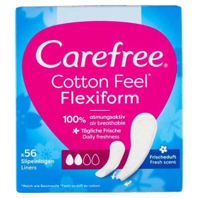 Carefree Cotton Flexiform tisztasági betét friss illattal - 56 db