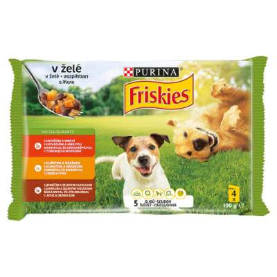 Friskies alutasak kutyáknak, válogatás aszpikban (4x100 g) - 400 g