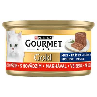 Gourmet Gold konzerv macskáknak, marhahúsos pástétom - 85 g