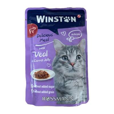 Winston állateledel macskáknak borjúval és répával - 100 g