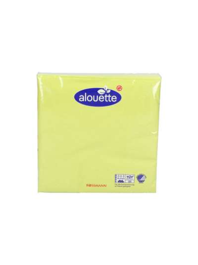 Alouette Kiwi Zöld 3Réttegű, 33x33cm Szalvéta - 30 db