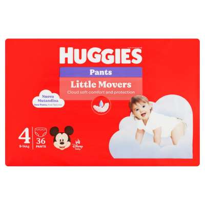 Huggies Little Movers 4 bugyipelenka 9-14 kg – 36 db
