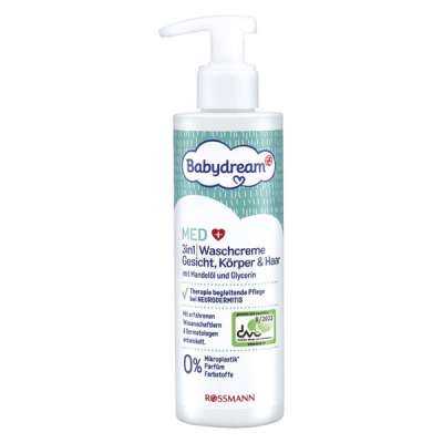 Babydream Med fürdető krém testre és hajra - 200 ml