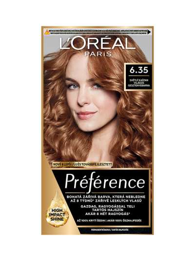 L'Oréal Paris Préférence Hajfesték 6.35 Havana - Világos gesztenye - 1 db