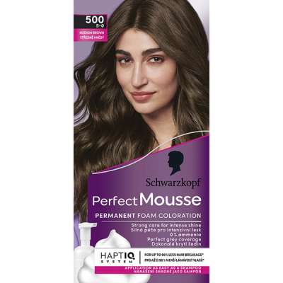 Schwarzkopf Perfect Mousse hab állagú hajfesték 500 középbarna - 1 db