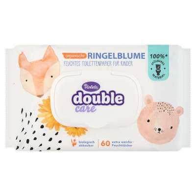 Violeta Double Care nedves toalettpapír gyermekeknek - 60 db