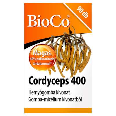 Bioco cordyceps 400 étrendkiegészítő tabletta hernyógombával - 90 db