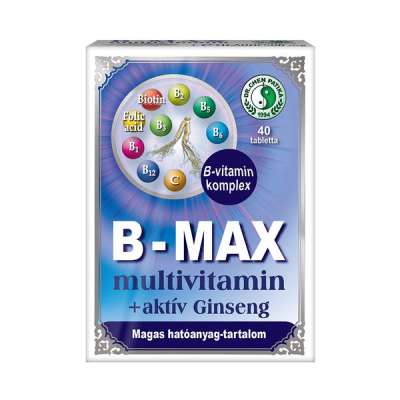 Dr. Chen Patika B-Max Multivitamin + Aktív Ginseng tabletta - 40 db