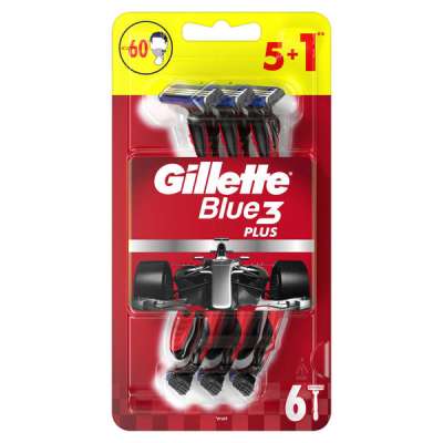 Gillette Blue3 Plus eldobható borotva 3 pengés - 6 db