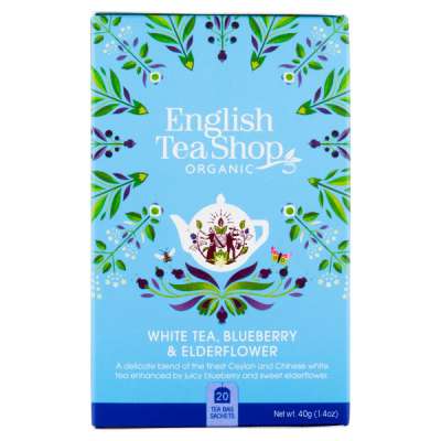 English Tea Shop bio fehér tea áfonya-bodza - 40 g