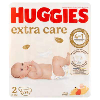 Huggies Extra Care 2 újszülött nadrágpelenka 3-6 kg - 24 db