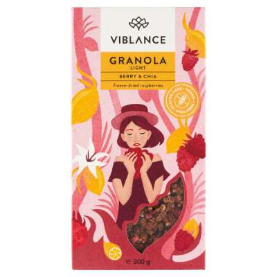 Viblance málna és chia ízű ropogós müzli - 300 g