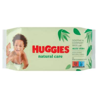 Huggies Natural Care nedves törlőkendő - 56 db