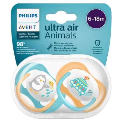 Philips Avent Ultra Air Happy játszócumi 6-18 hónapos korig - 2 db
