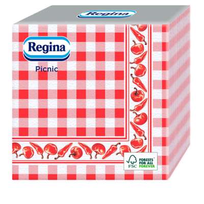 Regina Picnic, 1 rétegű szalvéta 33x33cm - 45 db