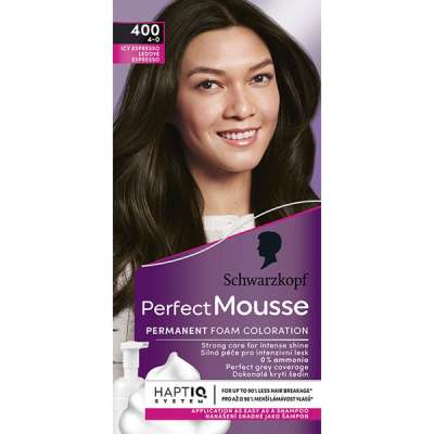 Schwarzkopf Perfect Mousse hab állagú hajfesték 400 jeges espresso - 1 db