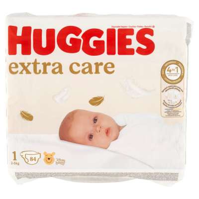 Huggies Extra Care 1 újszülött nadrágpelenka 2-5 kg - 84 db