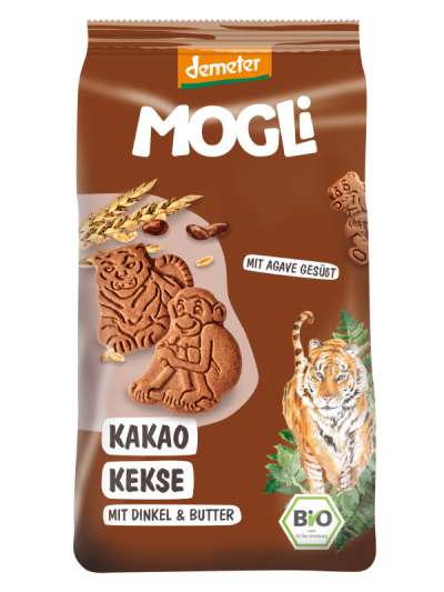 Mogli bio kakaós keksz, 3 éves kortól - 125 g
