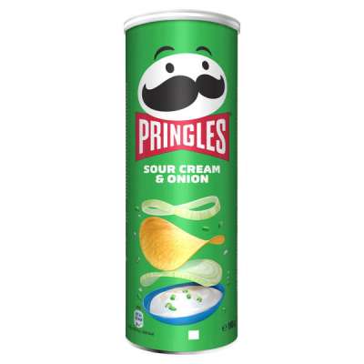 Pringles hagymás-tejfölös ízesítésű chips - 165 g
