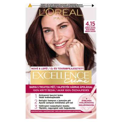 L'Oréal Paris Excellence krémes, tartós hajfesték 4.15 jeges barna - 1 db