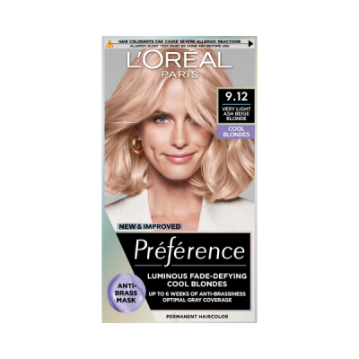 L'Oréal Paris Préférence Cool Blondes hajfesték /9.12 hideg nagyon világosszőke - 1 db