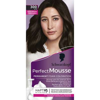 Schwarzkopf Perfect Mousse hab állagú hajfesték 300 feketés barna - 1 db