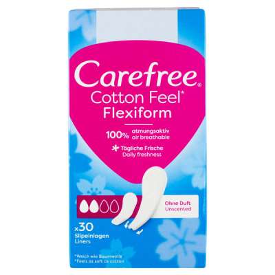 Carefree Cotton Flexiform illatmentes tisztasági betét - 30 db