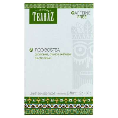 Gárdonyi Teaház rooibostea gyömbéres, citrusos ízesítéssel és citromfűvel - 30 g