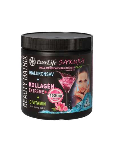 EverLife Beauty Matrix Extreme Kollagén wellness italpor, Japán cseresznyevirág ízesítésű - 300 g