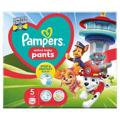 Pampers Pants Mancs Őrjárat bugyipelenka 5-ös méret 11-17 kg - 66 db