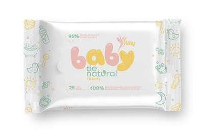 Silky Baby Be Natural Travel törlőkendő - 25 db