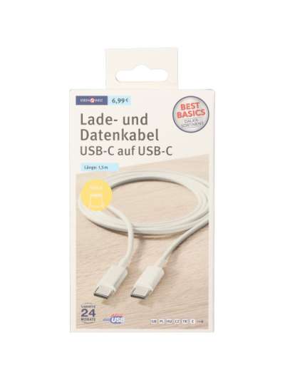 Ideen Welt USB kábel 1,5 m C-C - 1 db