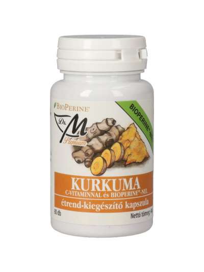 Dr.M Prémium Kurkuma + C-vitamin Bioperine-nel kapszula - 80 db