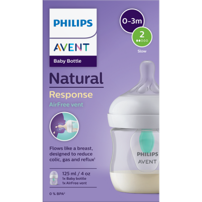 Philips Avent Natural Response AirFree cumisüveg újszülött kortól, 125 ml - 1 db