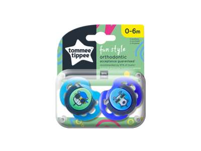 Tommee Tippee Fun játszócumi 0-6 hónapos kortól - 2 db