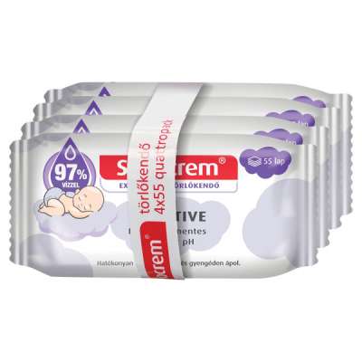 Sudocrem Sensitive Törlőkendő - (4x55db) 220 db