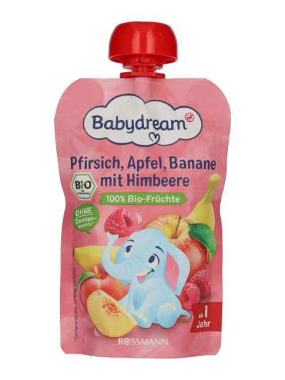Babydream mini gyümölcspüré alma- banán- málna 12 hónapos kortól - 100 g