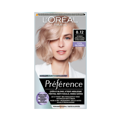 L'Oréal Paris Préférence Cool Blondes hajfesték /8.12 extra világos gyöngyszőke - 1 db