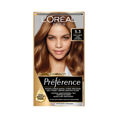 L'Oréal Paris Préférence hajfesték /5.3 világos aranybarna - 1 db